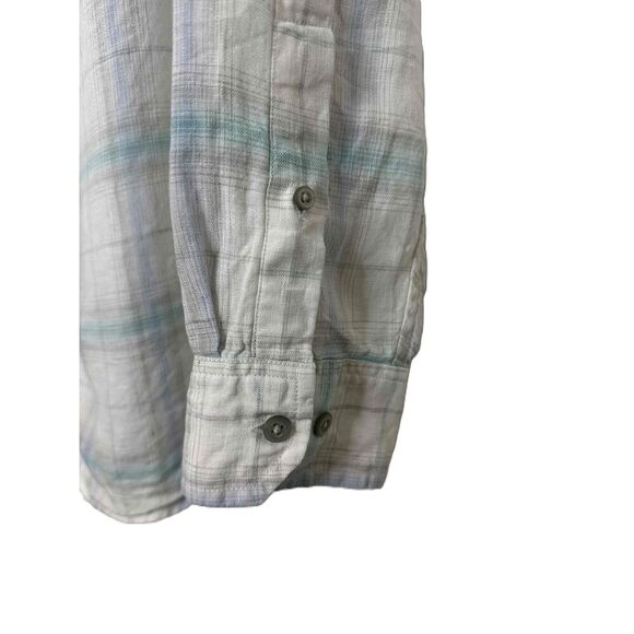 Banana Republic Shirt Mens Size Large White Button-Up 100% Linen Long Sleeve - Picture 3 of 7